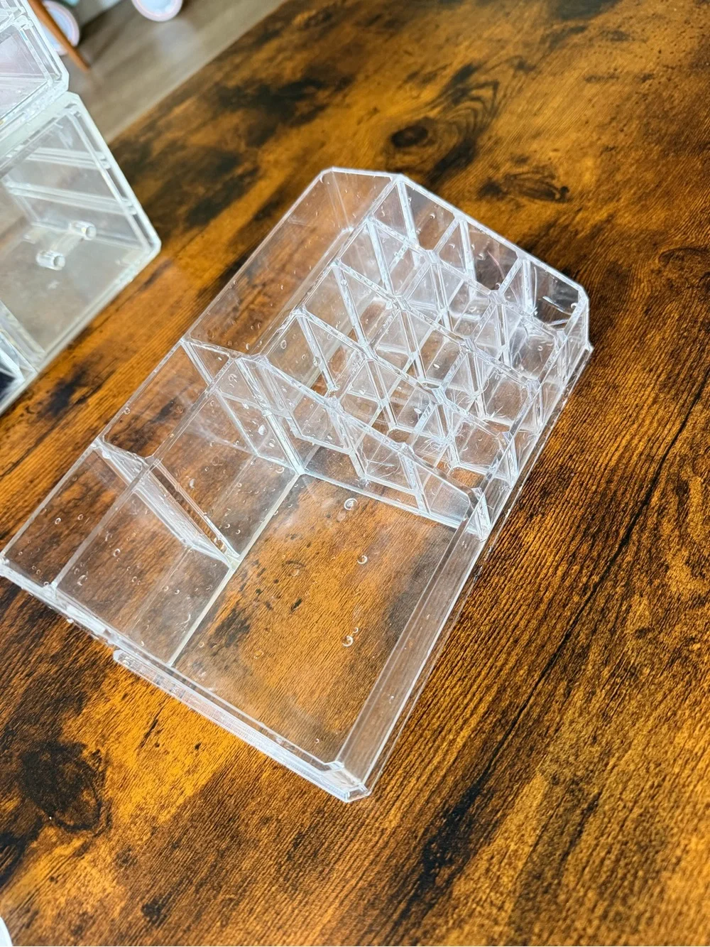 Clear Acrylic Makeup & Vanity Organizer Set - Transparent